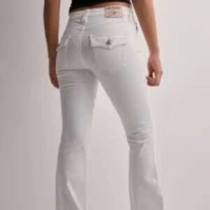 True Religion White Low Rise  Flare Distressed Jeans Y2K 30